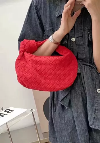 Red Vegan Suede Leather buy Shoulder Bag